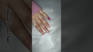 french tip nailsalmond shapenails naildesign shortsfeed nailart viralvideo music [upl. by Refinneg211]