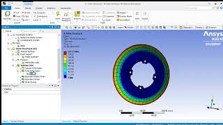 DISC BRAKE ANALYSIS  ANSYS  STRUCTURAL ANALYSIS [upl. by Ludwog]