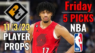 PRIZEPICKS NBA FRIDAY 113 CORE PLAYER PROPS [upl. by Whitcomb]