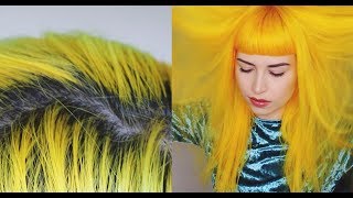 Retouching My Roots amp Dying My Hair Yellow w Arctic Fox [upl. by Deryl]