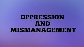 Oppression and mismanagement  Company law  Law Lecture [upl. by Sitruk]