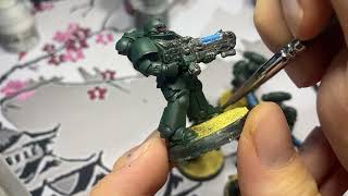 Warhammer 40000  How To Paint Dark Angels Hellblasters  Part 5 [upl. by Robby]