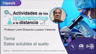 Actividades de los laboratorios  Sales solubles del suelo [upl. by Marchak]