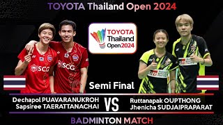 D PUAVARANUKROH S TAERATTANACHAI vs R OUPTHONG J SUDJAIPRAPARAT  Thailand Open 2024 Badminton [upl. by Cord516]