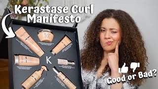 Kerastase Curl Manifesto FIRST IMPRESSIONS and REVIEW  Curly Hair Routine 2021  eboniivoryblog [upl. by Adigun]