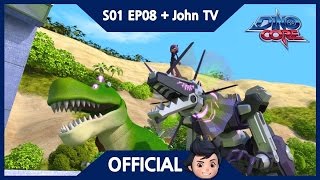 Official DinoCore amp John TV  Rex falls in love with the Tyranno robot  Season 1 Episode 8 [upl. by Umeh832]