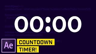 Countdown Timer with Expressions After Effects CC Tutorial [upl. by Llewop]