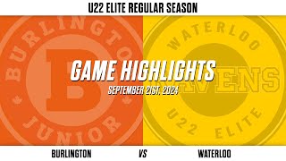 Game Highlights Burlington Jr Barracudas vs Waterloo Jr Ravens [upl. by Edwyna]