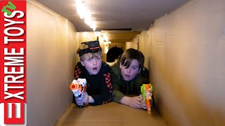 Giant Box Fort Tour Sneak Attack Squad Sets a Trap for the Beast [upl. by Meara]