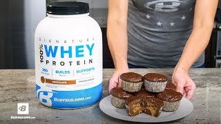 Chocolate Peanut Butter Protein Cupcakes [upl. by Hcab]