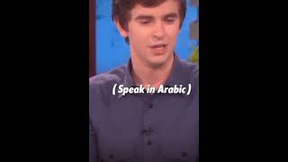 Freddie Highmore try’s to speak in different language [upl. by Eilyah590]