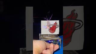 Miami Heat logo 🏀 Tesla coil music shorts [upl. by Kuster]