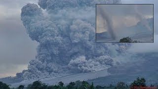 Pyroclastic Flow followed by series of Tornados Sinabung Volcano [upl. by Edward]