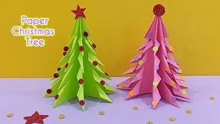 Christmas Tree Ideas  Paper Christmas Tree Making  Christmas Decor Ideas  DIY Easy Christmas Tree [upl. by Neirda]