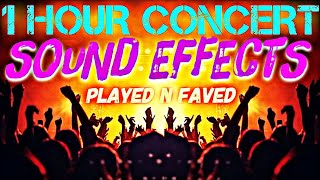 1 Hour Concert Sound Effects  Stage Applause  Screaming  Shouting  Stadium Crowds  Royalty Free [upl. by Araeit197]