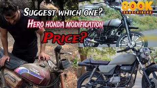 modified hero honda cd 100 I modified price kitna honga  part02 herohonda modifiedhero [upl. by Jerz]