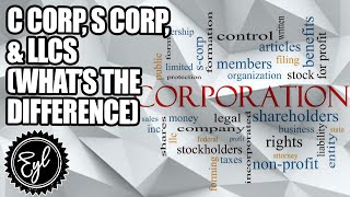 C CORP S CORP amp LLCS WHATS THE DIFFERENCE [upl. by Akehsat]