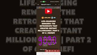 LifeChanging Rewards The Retrodrops That Created Instant Millionaires  Part 2 of 6  MemeFi video [upl. by Adnilak]