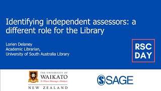 Identifying independent assessors a different role for the Library [upl. by Aiuqcaj]