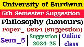 5th Semester philosophy honours DSE1 KathopanishadNachiketa Suggestion 202425 Burdwan University [upl. by Pike]