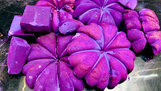 Super Soft ASMR Gym Chalk  Crispy pretty Purple Pumpkins  Dusty Powdery Reforms [upl. by Eidolem]