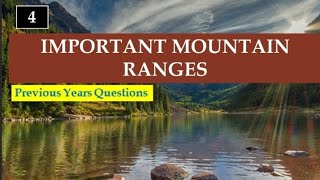 MOUNTAIN RANGES IN INDIA  MOUNTIAN RANGES PYQs  EASY TRICK TO LEARN [upl. by Yroger]