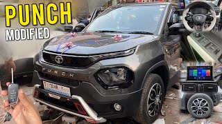 Tata Punch Pure Modification With Price 🔥 Tata Punch Pure Model Modified ✅ [upl. by Naillil]