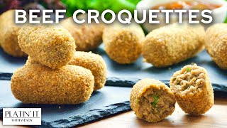 EASY Beef Croquette Recipe  Comfort Food Favourites [upl. by Sakovich]