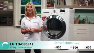 LG TDC8031E 8kg Condenser Dryer Overview  Appliances Online [upl. by Ohare]