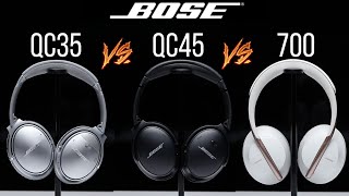 Bose QC45 VS Bose QC35 VS Bose 700  ANC Headphone Comparison [upl. by Ronacin]