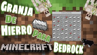 la granja de hierro más fácil para Minecraft bedrock [upl. by Irtimid]