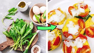 Healthy Breakfast Ideas For Weight Loss 🌞 EGG MUFFINS Recipes 90 calories [upl. by Iknarf]