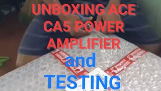 Ace CA 5 POWER AMPLIFIER  TESTING D10 400 WATTS [upl. by Brenk]