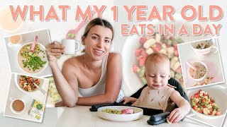 WHAT MY 1 YEAR OLD EATS IN A DAY  Easy and Healthy Meal Ideas for a Toddler [upl. by Ikcaj]