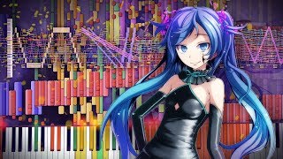 Synthesia DECO27  Hatsune Miku  GHOST RULE  200000 Notes  Vocaloid  Black MIDI [upl. by Yalhsa]