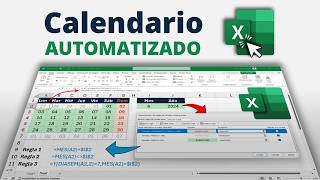 Crea un CALENDARIO Mensual en Minutos  Fórmula mágica en Excel Paso a Paso [upl. by Aliab]