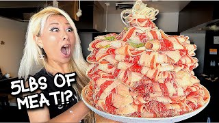 UNDEFEATED HOT POT CHALLENGE at Miyabi Shabu in Irvine CA RainaisCrazy [upl. by Faina]