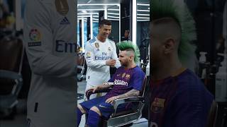 Cristiano Ronaldo leomessi Hair Cutting shorts football leomessi cristianoronaldo [upl. by Sevy218]