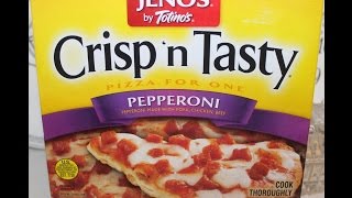 Jenos Crisp amp Tasty Pepperoni Pizza Food Review [upl. by Gintz]