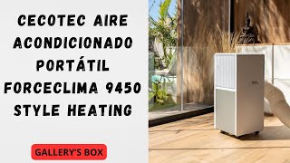 Cecotec Aire Acondicionado Portátil con Mando y Bomba de Calor ForceClima 9450 Style Heating 9000BTU [upl. by Heintz]