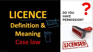 Licence meaning section 52 The Indian Easement Act 1882 [upl. by Ardiedal]