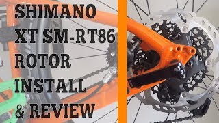 Shimano XT SMRT86 IceTech 6 Bolt Brake Rotor Install amp Review [upl. by Lraed]