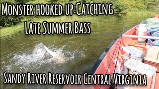 Late Summer Canoe Fishing Sandy River Reservoir  Prince Edward County Virginia [upl. by Roque989]