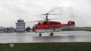 Kamov KA32 Swiss Helicopter taxing to runway [upl. by Mw]