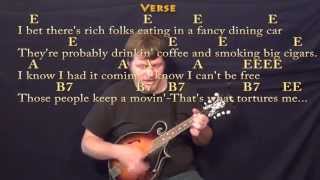 Folsom Prison Blues Johnny Cash Mandolin Cover Lesson with ChordsLyrics [upl. by Eddie]