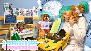 Mileys operation 👩🏼‍⚕️🚑🩸🩺💉🧸🏥 3prinsessor VLOGG [upl. by Ayerf]