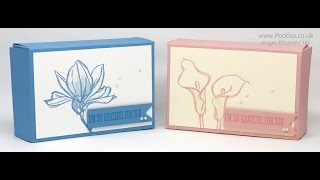 Fold Flat Box using Stampin Up Remarkably You [upl. by Subocaj]