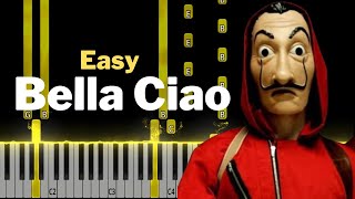 EASY Piano Tutorial  Bella Ciao  La Casa De Papel [upl. by Neelya142]