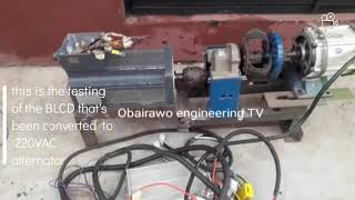 fuelless generator 220VAC prototype BLDC driving BLDC [upl. by Serafine456]