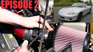 Project MX5 Miata  Episode 2 Fitting the KampN Typhoon intake system [upl. by Leonora]